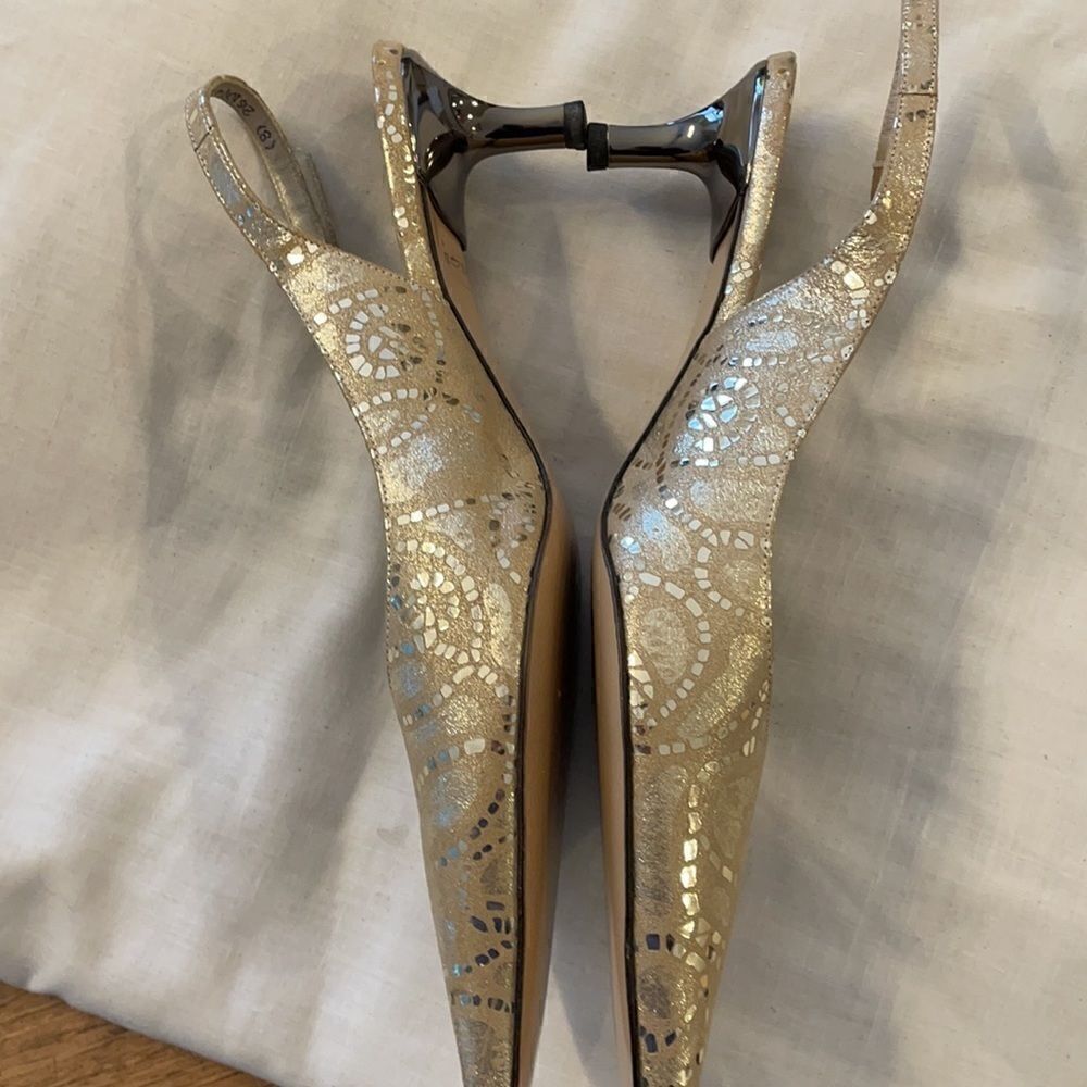 PETER KAISER GOLD MIRO SHOES. NEW - Picture 6 of 10